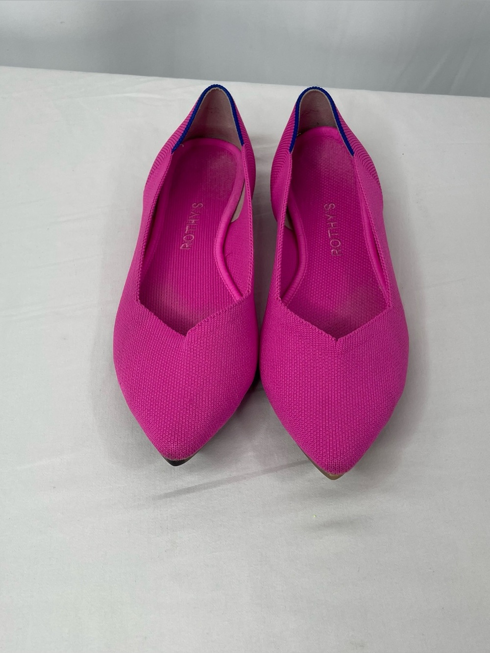 Rothy’s The Point Dragon Fruit Pink Flats Tortoise Sole Size 9.5